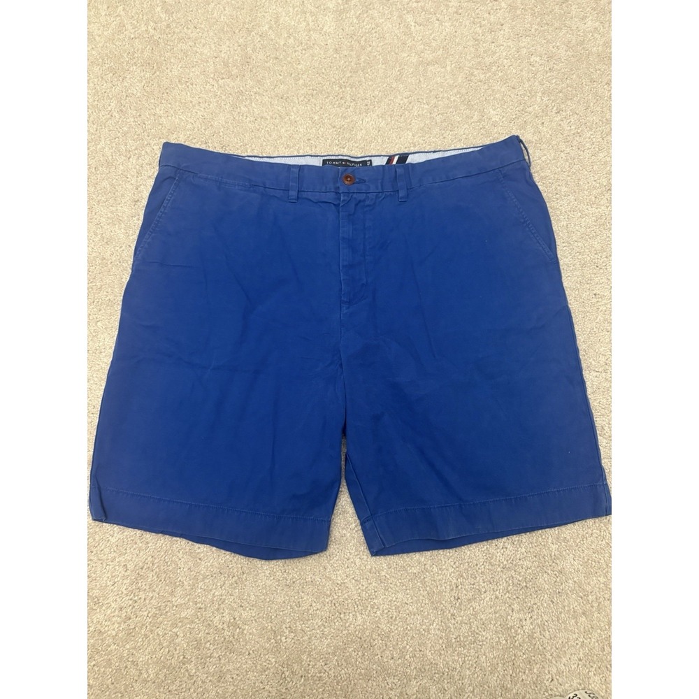 Men's Y2K Tommy Hilfiger Preppy Blue Chino Shorts Size 42 Summer